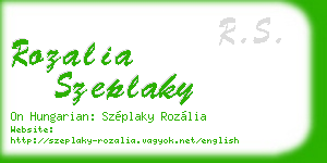 rozalia szeplaky business card