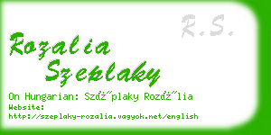 rozalia szeplaky business card